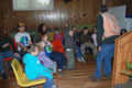 The school children listen to a lecture